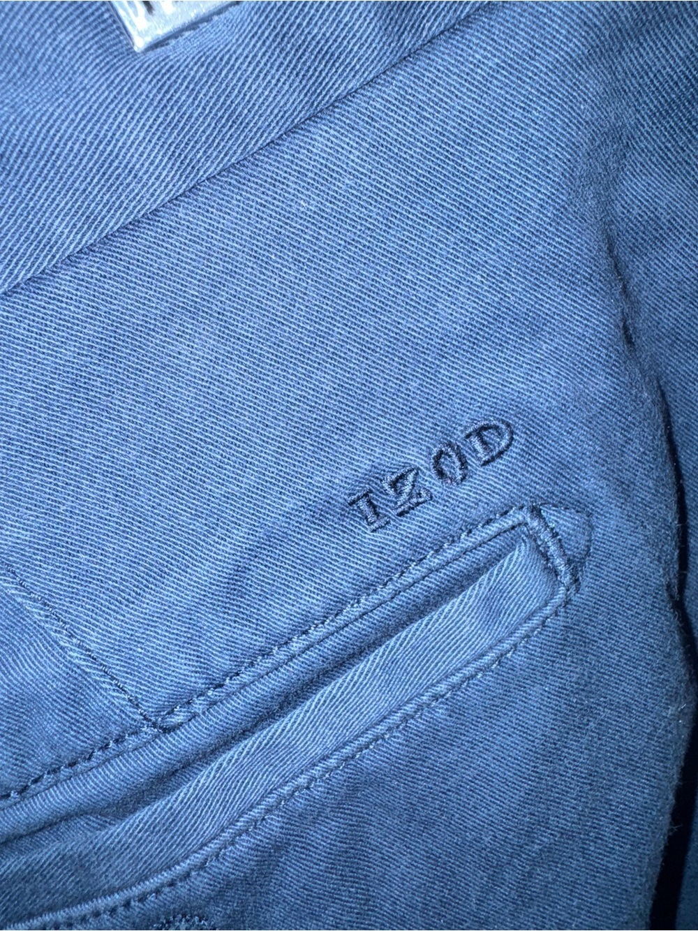 Izod Men's Flat Front Navy Blue Chino Shorts - Picture 3 of 4